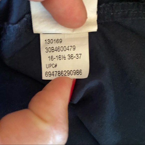 GEOFFREY BEENE blue floral button down L - Picture 6 of 7